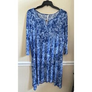 NY Collection Tie Dye Stretch Loose Fit Dress Size 3X